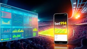 Discover the innovative dashboard of bet994 net showcasing sports betting excitement and real-time odds.