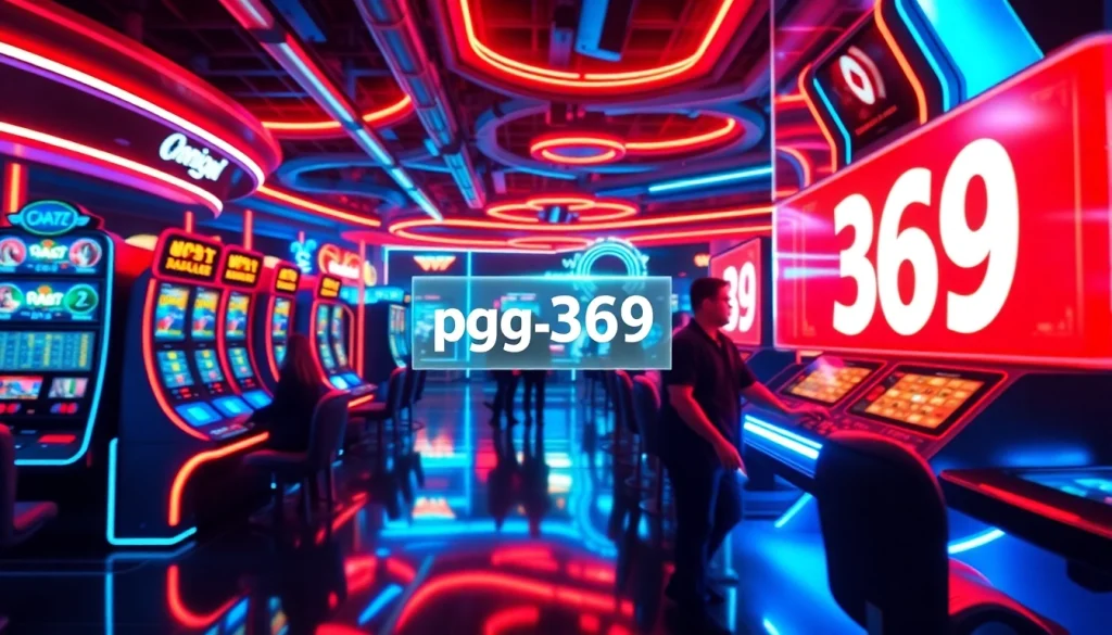 Experience the thrilling gaming atmosphere of pgg369 with vibrant lights and engaging technology.