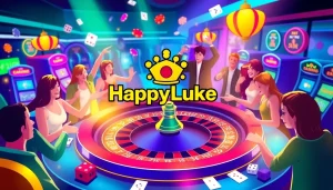 Engage with the exciting HappyLuke online casino experience featuring players and roulette.