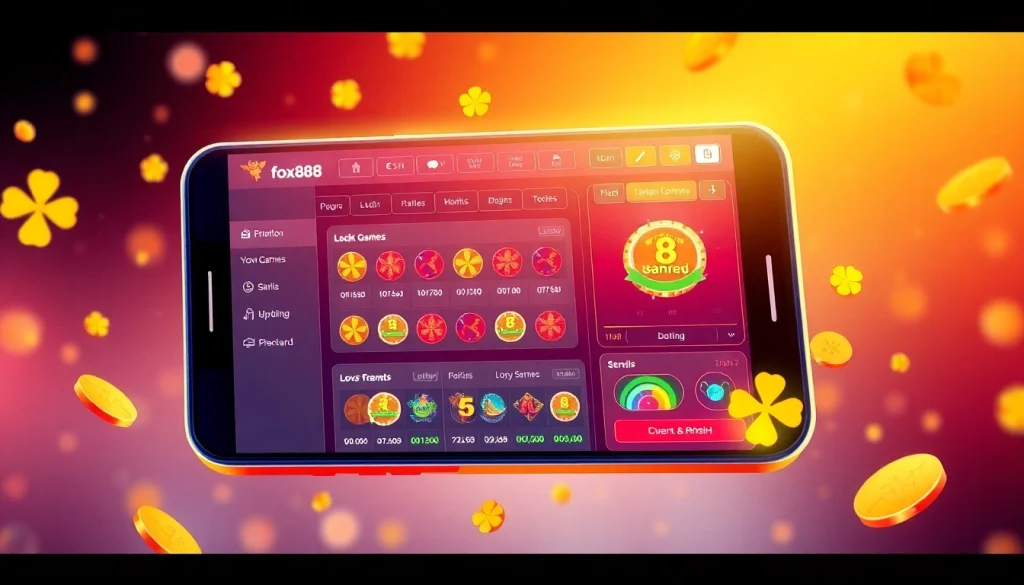 Experience the excitement of fox888 with a visually engaging online lottery interface on a smartphone.