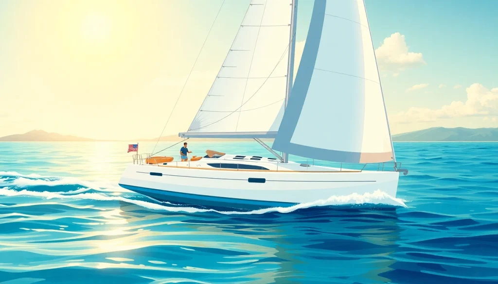 Experience the thrill of sailing the J88, a sleek and efficient sailboat gliding effortlessly on the water.