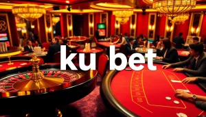 Experience the thrill of kubet as players bet at a lively casino table filled with cards and chips.
