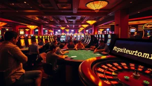 Explore the excitement at https://tylekeouytin.com/ as players strategize over poker chips and dice at the casino.
